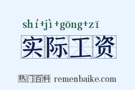 实际工资是什么意思的图片